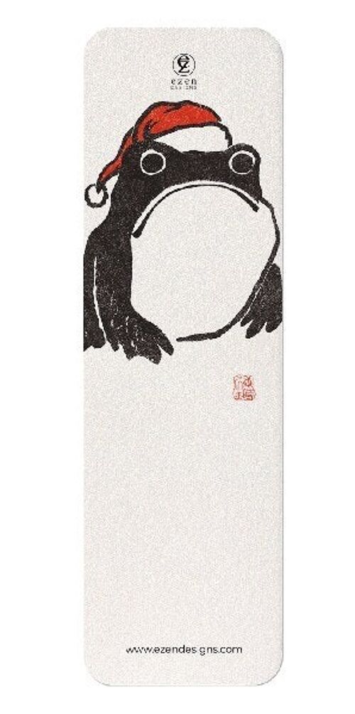 CHRISTMAS FROG Japanese Bookmark