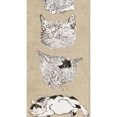 THREE CAT HEADS Japanese Bookmark