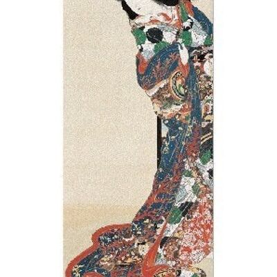 SCHÖNHEIT VOR EINEM BILDSCHIRM C.1851-89 Japanisches Lesezeichen