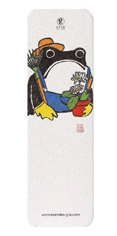 GARDENING  FROG Japanese Bookmark