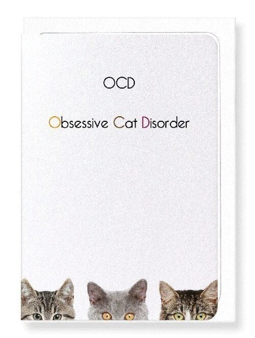 OCD OBSESSIVE CAT DISORDER  Greeting Card