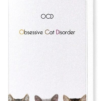 OCD OBSESSIVE CAT STÖRUNG Grußkarte
