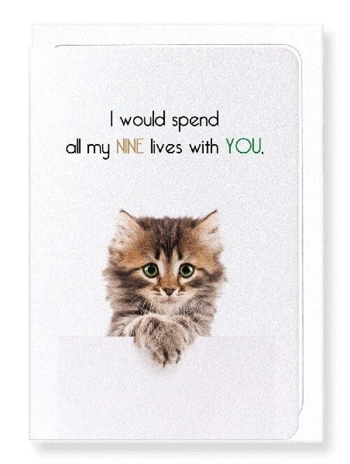 NINE LIVES WITH YOU Greeting Card
