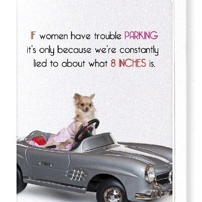 PARKING AND 8 INCHES Greeting Card