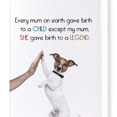 BIRTH OF A LEGEND Greeting Card