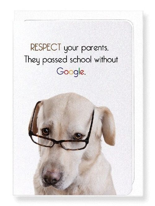 PARENTS AND GOOGLE Greeting Card