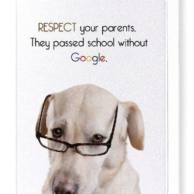 PARENTS AND GOOGLE Greeting Card
