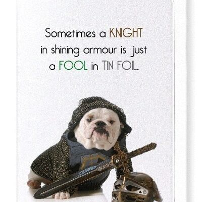 FOOL IN TIN FOIL Greeting Card