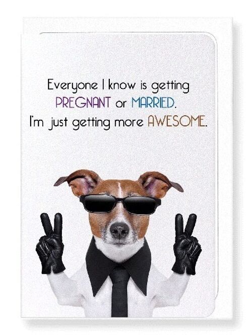 GETTING MORE AWESOME Greeting Card