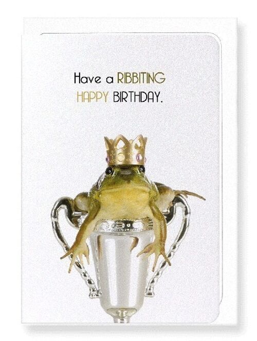 A RIBBITING BIRTHDAY Greeting Card