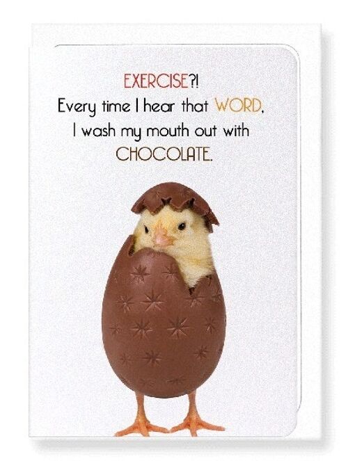 EXERCISE AND CHOCOLATE Greeting Card