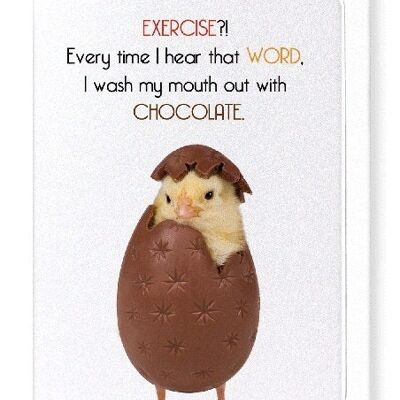 EXERCISE AND CHOCOLATE Greeting Card