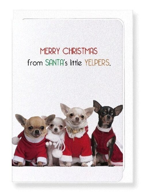 SANTA'S YELPERS Greeting Card