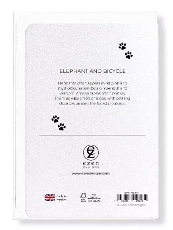 ÉLÉPHANT ET BICYCLETTE Carte de vœux 2