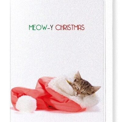 MEOWY CHRISTMAS  Greeting Card