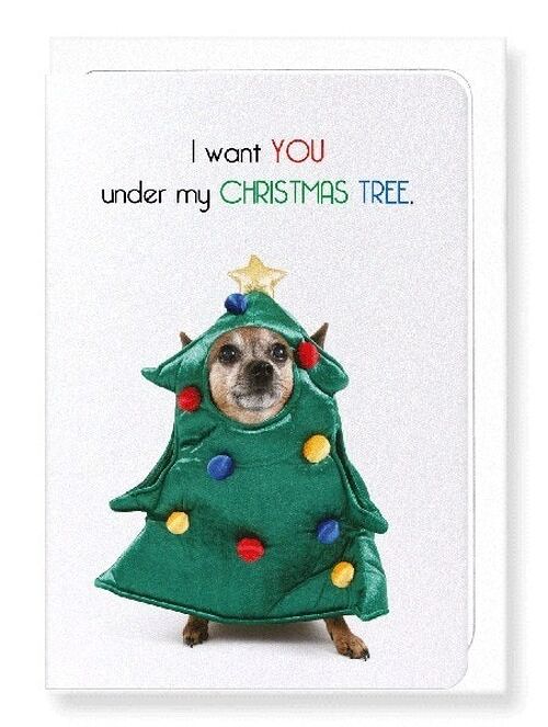 UNDER MY CHRISTMAS TREE Greeting Card