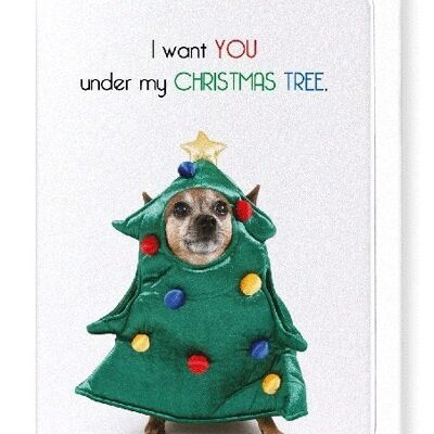 UNDER MY CHRISTMAS TREE Greeting Card