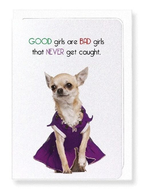 GOOD GIRLS NEVER GET CAUGHT Greeting Card