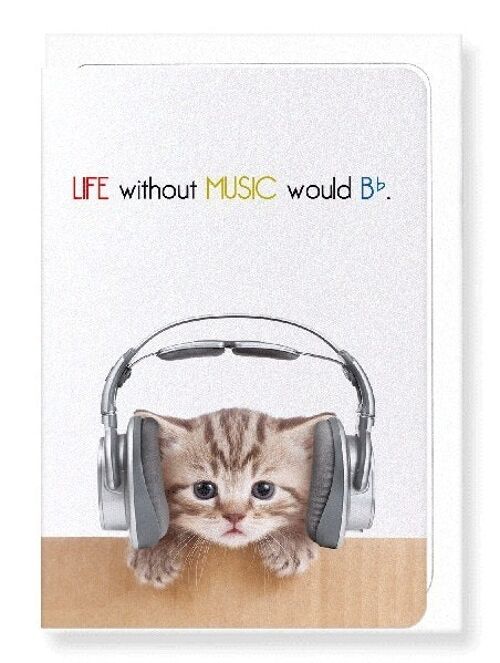 LIFE WITHOUT MUSIC WOULD BE FLAT Greeting Card
