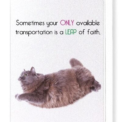 LEAP OF FAITH  Greeting Card