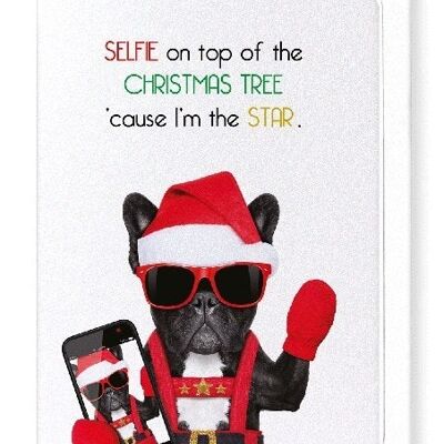 SELFIE ON CHRISTMAS TREE Greeting Card