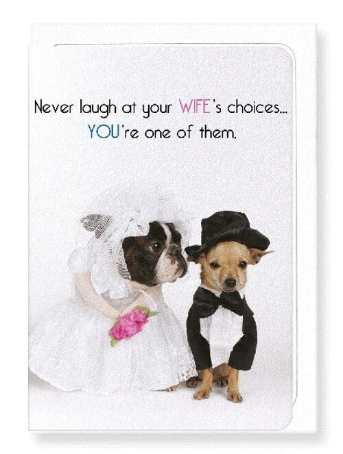 WIFE'S CHOICES Greeting Card