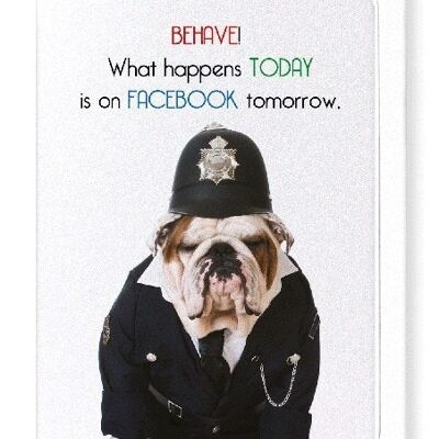 FACEBOOK POLICE Greeting Card