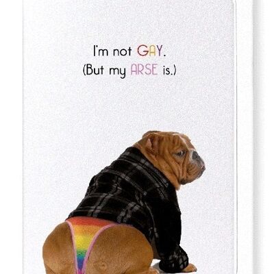 I'M NOT GAY Greeting Card