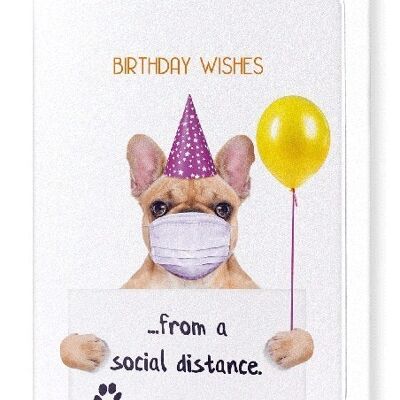 BIRTHDAY FRENCHIE FROM A DISTANCE Greeting Card