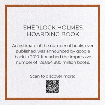 SHERLOCK HOLMES HOARDING LIVRE Carte de vœux 3