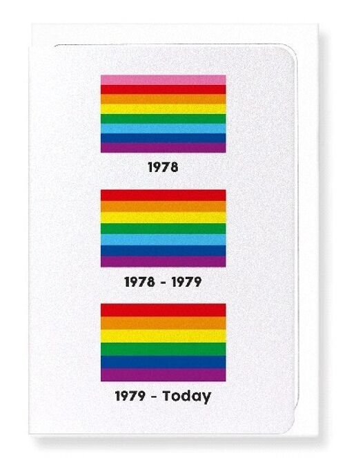 HISTORY OF RAINBOW PRIDE FLAG Greeting Card