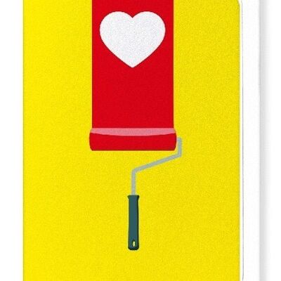 PAINT ROLLER HEART Greeting Card