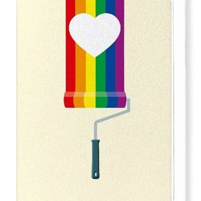 PAINT ROLLER RAINBOW Greeting Card