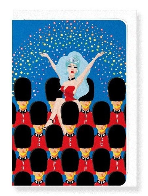 QUEEN AMONGST GUARDS Greeting Card