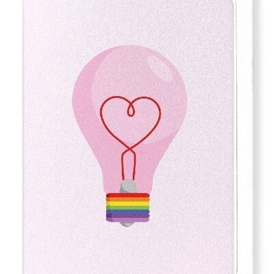 RAINBOW LIGHTBULB Greeting Card