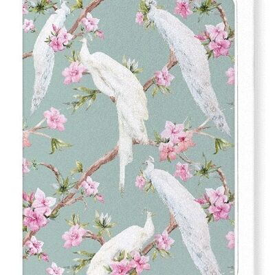 WHITE PEACOCKS Greeting Card