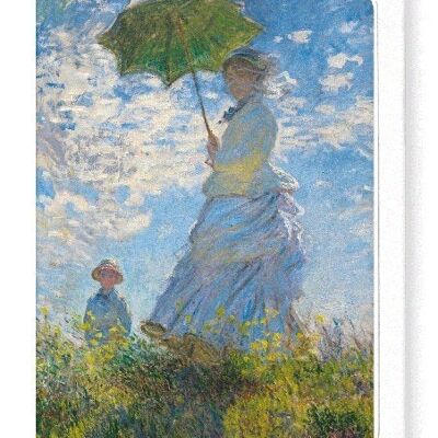 LADY WITH A PARASOL BY MONET Greeting Card