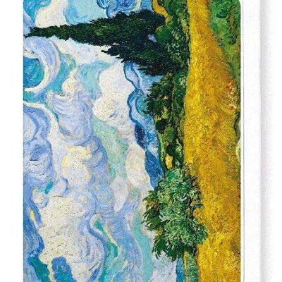 WHEAT FIELD WITH CYPRESSES 1889  Greeting Card