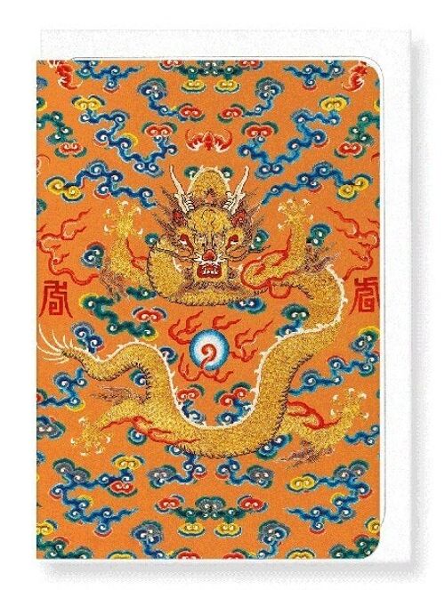 IMPERIAL SILK DRAGON ROBE 18THC  Greeting Card