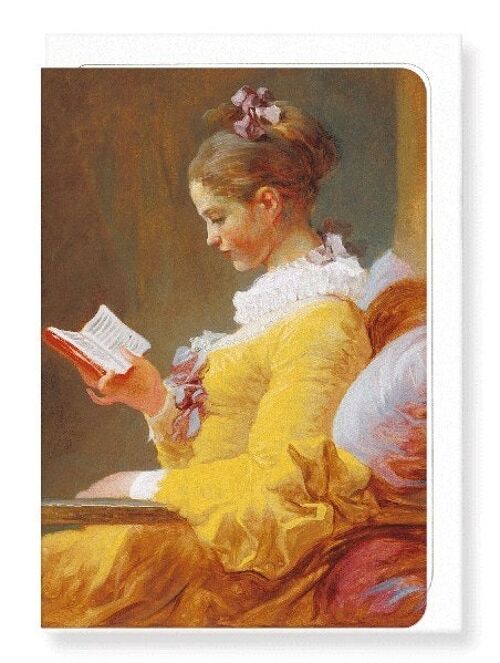 YOUNG GIRL READING C.1769 Greeting Card