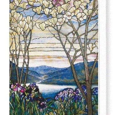 MAGNOLIAS AND IRISES Greeting Card