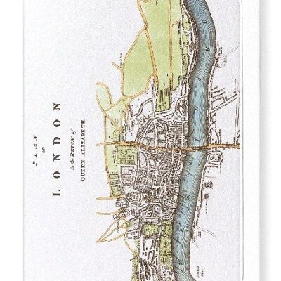 LONDON KARTE C.1580 Grußkarte