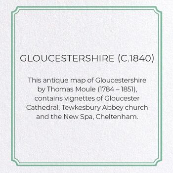 GLOUCESTERSHIRE C.1840 Carte de vœux 3
