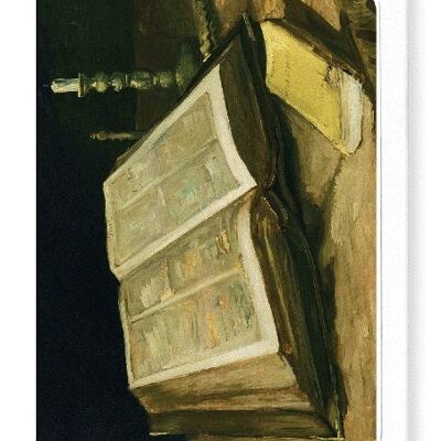 STILL LIFE WITH BIBLE 1885  Greeting Card