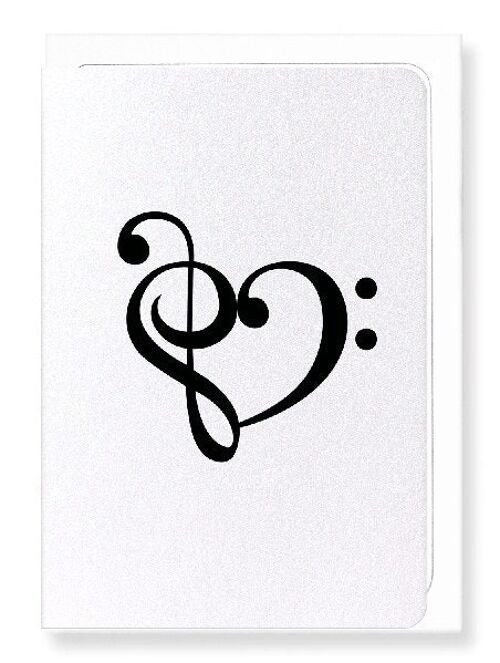 TREBLE BASS HEART Greeting Card