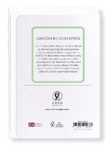 LONDRES PAR JOHN SPEED Carte de vœux 2