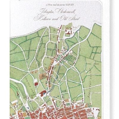 ISLINGTON MAP 1755  Greeting Card