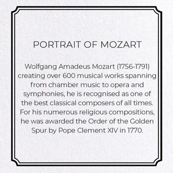 PORTRAIT DE MOZART Carte de vœux 3