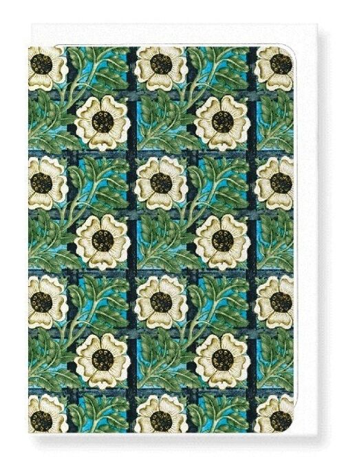 ROSE AND TRELLIS TILE 1898  Greeting Card