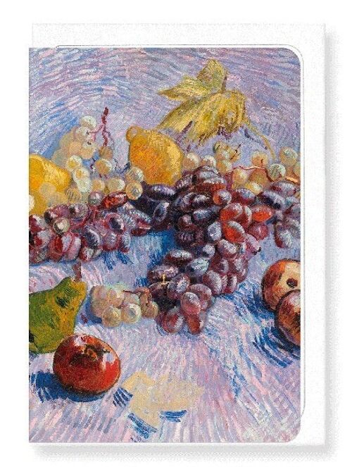 GRAPES, LEMONS, PEARS, AND APPLES 1887  Greeting Card